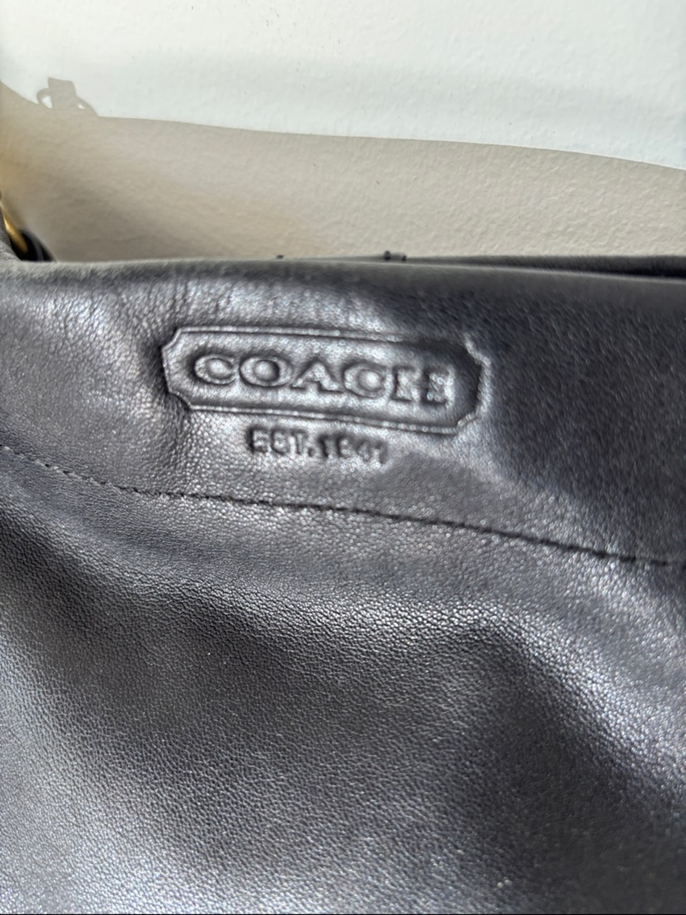 Coach Carly Hobo Black Leather Shoulder Bag Purse 10615 - Picture 2 of 11